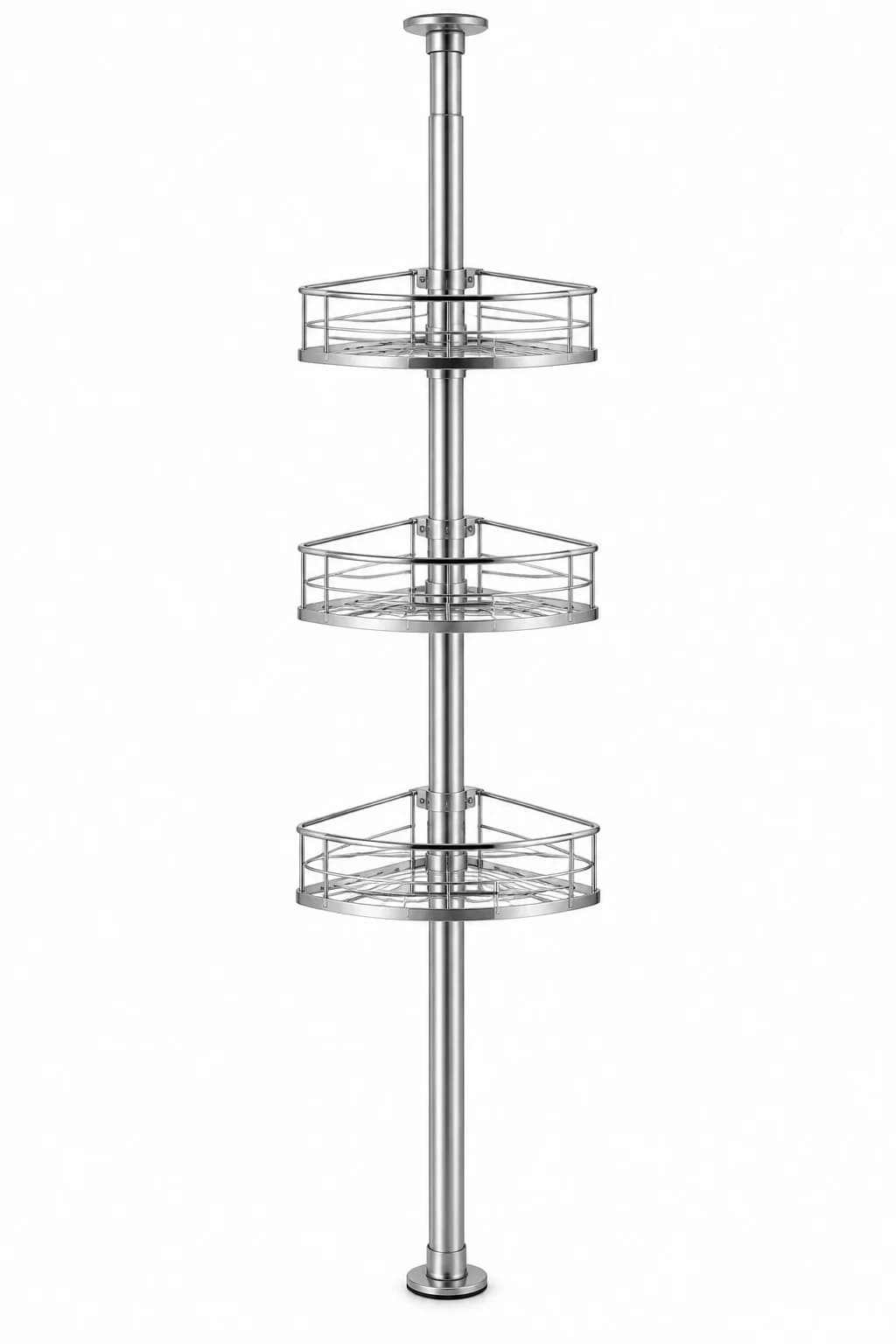 Telescopische Doucheorganizer — 4 Niveaus — Zilverkleurig — product