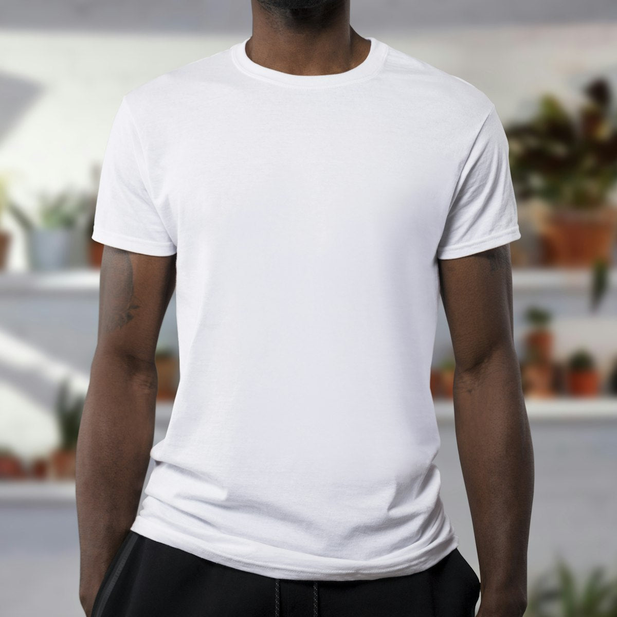 Organic Linen Tee — Wit
